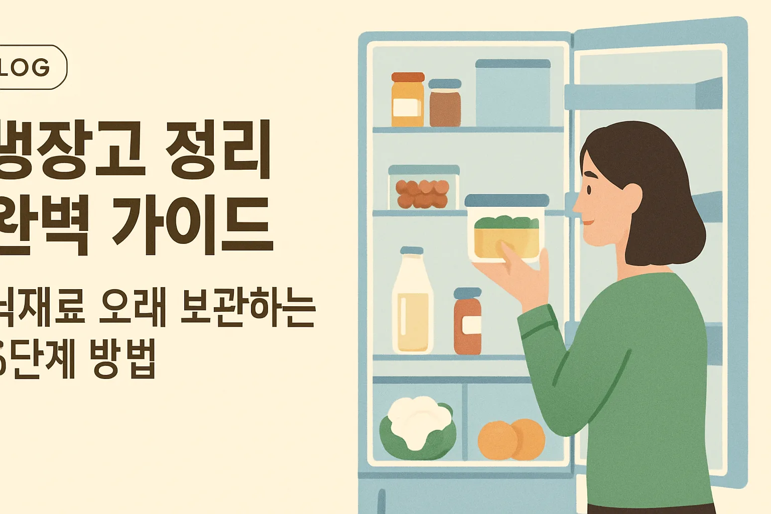 냉장고 정리 완벽 가이드: 식재료 오래 보관하는 5단계 방법