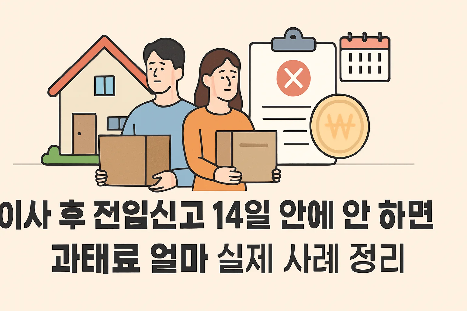 이사 후 전입신고 14일 안에 안 하면 과태료 얼마 실제 사례 정리