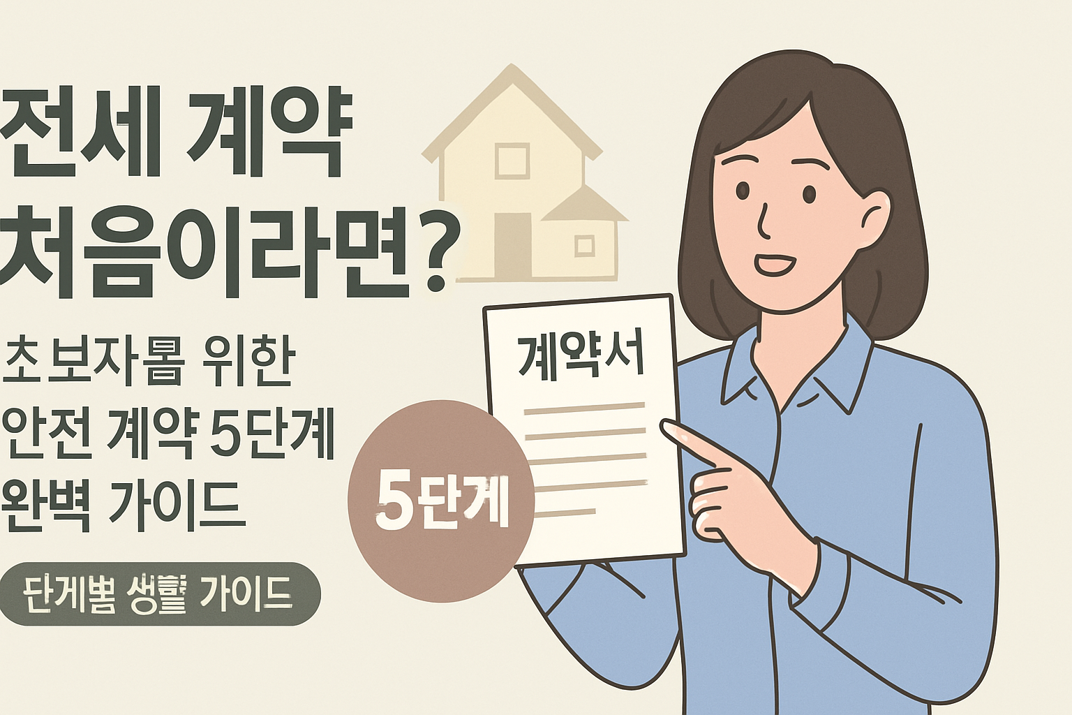 전세 계약 처음이라면? 초보자를 위한 안전 계약 5단계 완벽 가이드