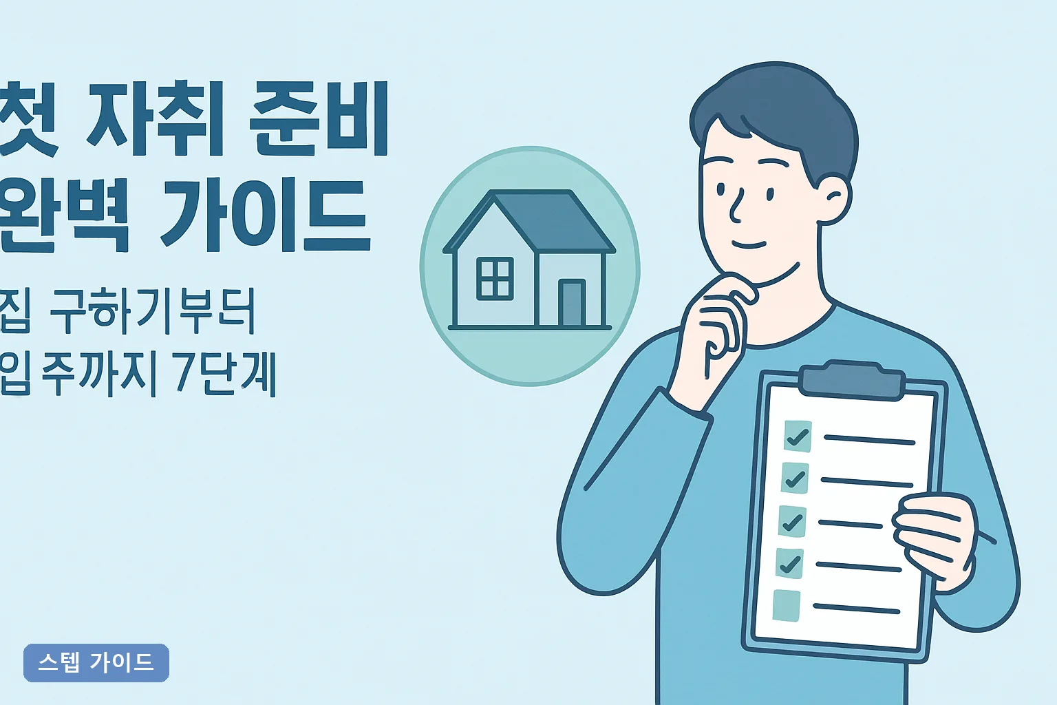 첫 자취 준비 완벽 가이드: 집 구하기부터 입주까지 7단계